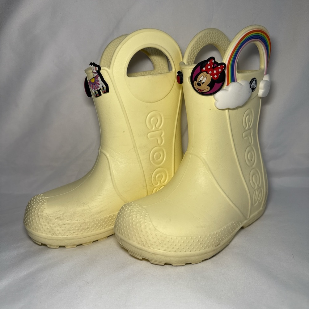CROCS Kids' Boots yellow with Colorful Charms